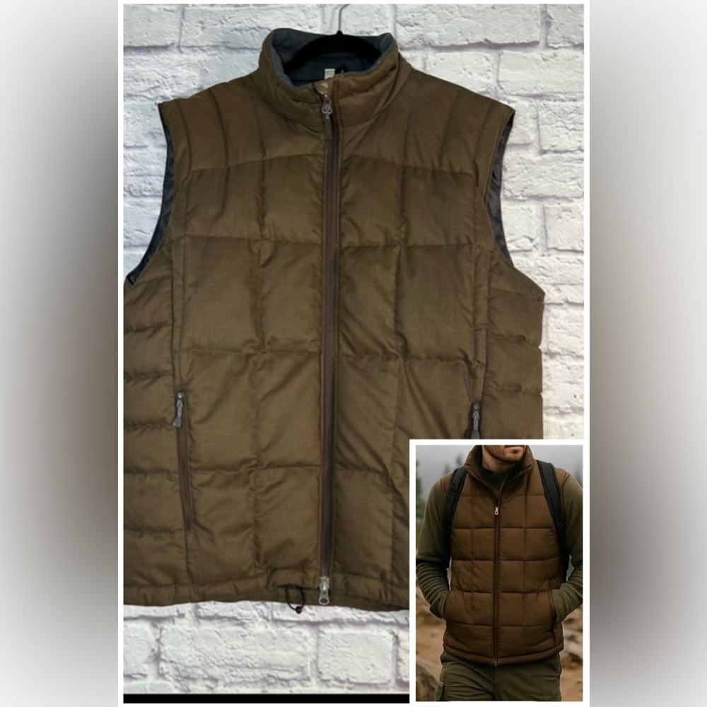 Ibex puff Men's Brown Quilted goose Vest